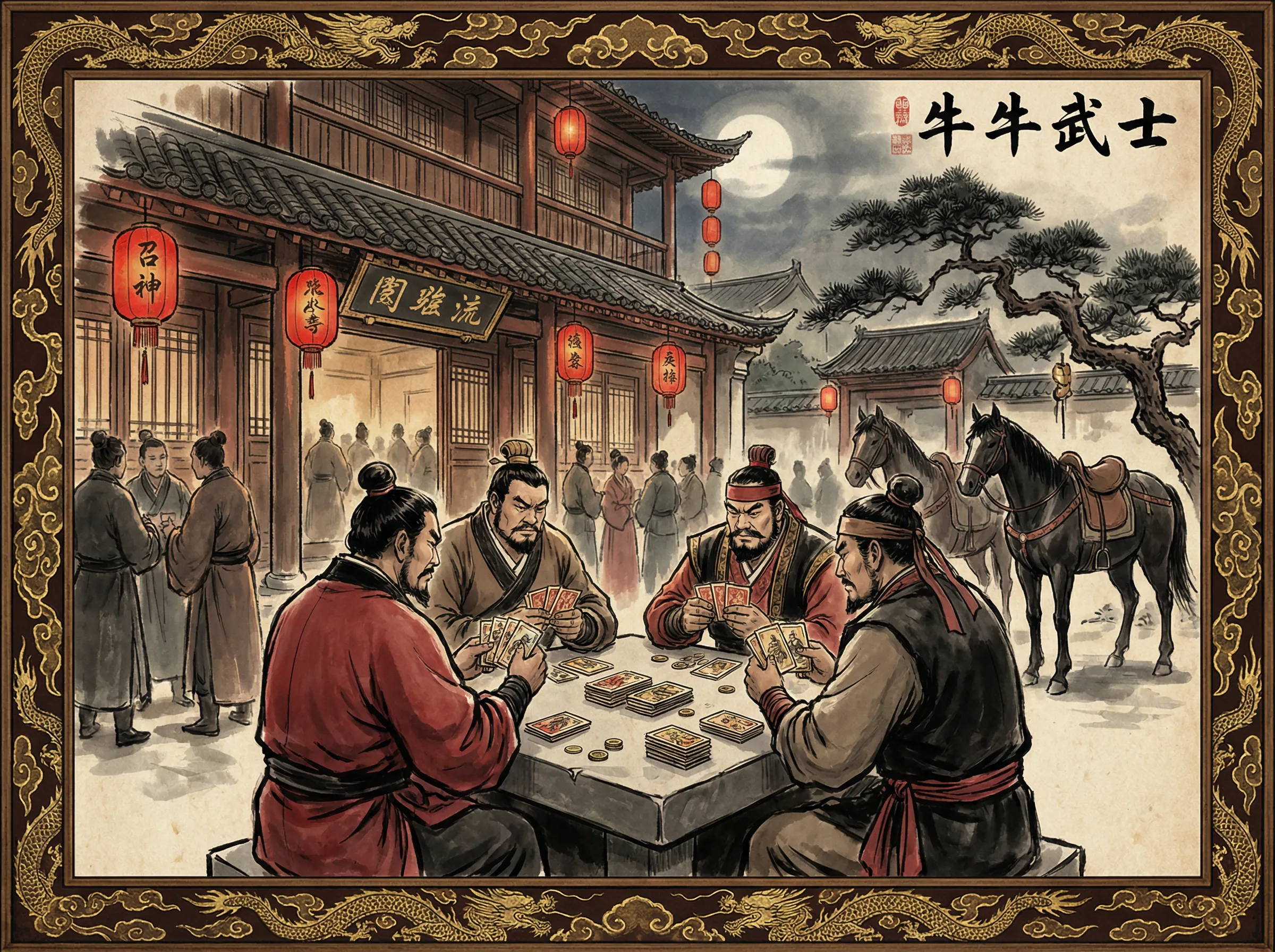 百人牛牛门派卡片，中原镖局武师对决